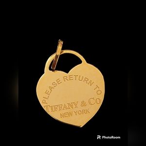 K18 Real Gold Tiffany Heart Pendant